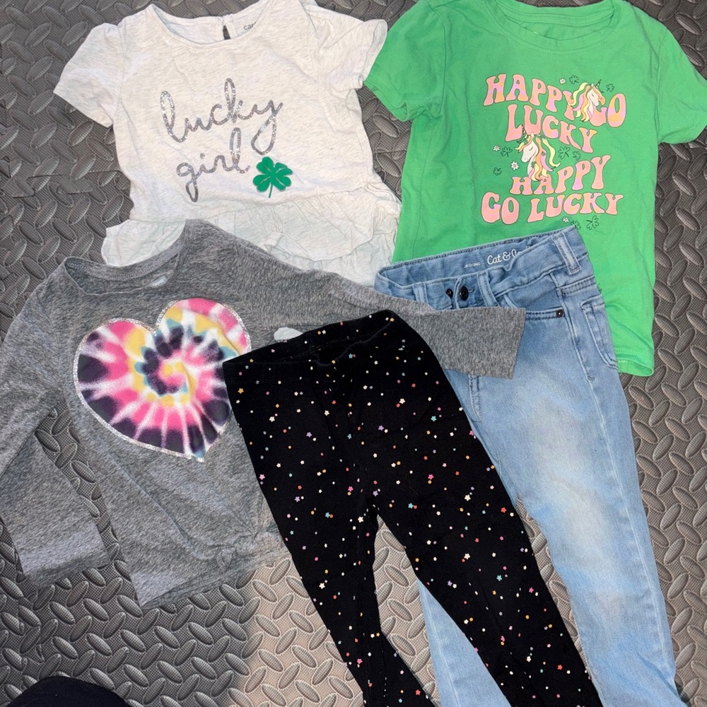 St. Patrick's Day bundle. 5 items! 3T/XS